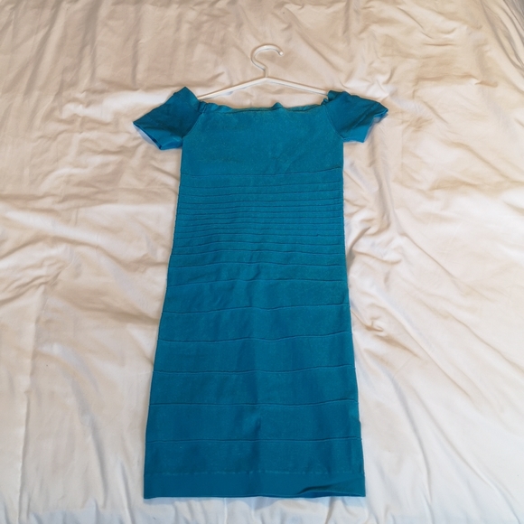 Bebe Blue Bodycon Dress, S - Picture 2 of 4